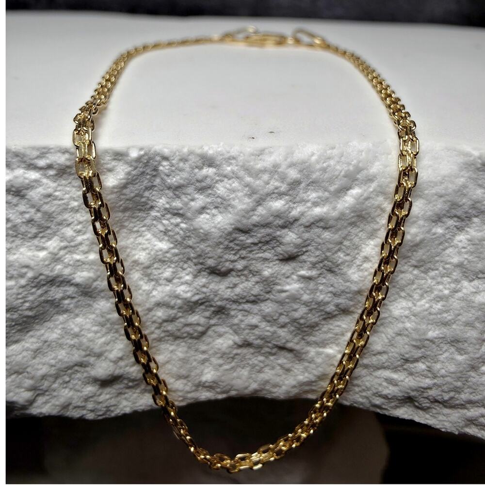 Solid 10k Yellow Gold 1.6mm Bizmark Dainty Bracelet 7.5 Inches